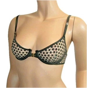 Victoria's Secret Unlined Demi Bra Sz 30C Mesh Black NWT - Picture 1 of 3