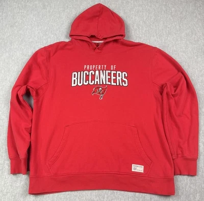 Reebok Hoodie Mens 2XL Red Tampa Bay Buccaneers NFL Football Pullover Sweatshirt - Image 1 of 4