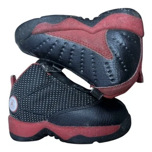 Jordan Team 12.5 Size 4C Kids Black Red 317186-001 Preowned w Original Box 1147 - Picture 1 of 7