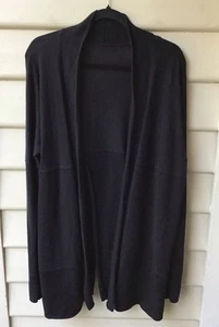 Lululemon Jacket Wrap Black Knit Crossover Back Est AU 12 CA 8 M Cardigan As New - Bild 1 von 10