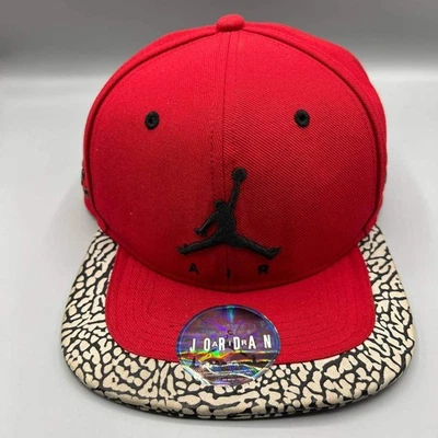 Gorra Air Jordan Hombre Rojo Cemento Elefante Bordada Jumpman Correa Gorra Trasera Foto 1 de 4