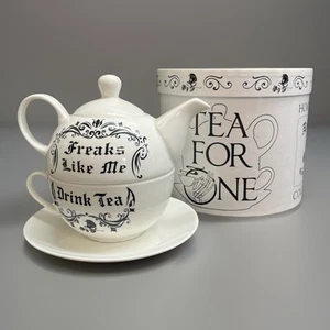 Alchemy of England 1977 Tea for One "Freaks Like Me Drink Tea" China Set - Picture 1 of 24