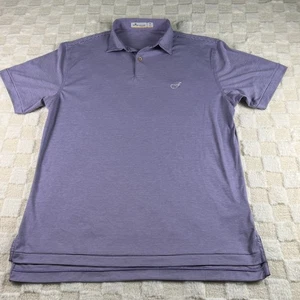 Peter Millar Featherweight Polo Shirt Mens Medium Purple Striped Golf - Picture 1 of 10