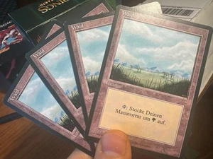 4x German FBB • Misprint Wald "Forest Plains" • Mtg (1173) - Picture 1 of 18