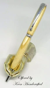 he - Keen Handcrafted California Pistachio Chrome Slimline Twist Pen - Picture 1 of 5