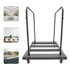 Folding Chair Rack Dolly Cart Table Storage Rack Desk Chairs Cart Trolley - Picture 1 of 16