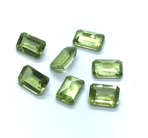 Piedra preciosa suelta AAA facetada corte octágono peridoto natural para hacer todas las joyas - Imagen 1 de 24