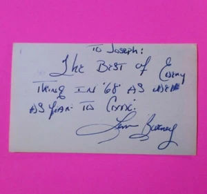 Lem Barney Signed Autograph Auto 3x5 Index Card NFL Football HOF Detroit Lions - Picture 1 of 3