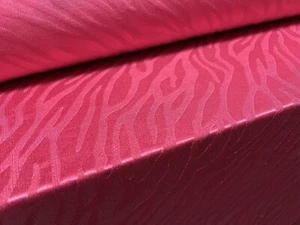 Slinky Stretch Spandex Jersey Fabric, Per Metre - Zebra Animal Jacquard - Cerise - Picture 1 of 3