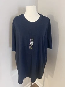 NWT Athletic Works Driworks Tee Sz 2XL Navy Blue No Pocket Tshirt New Casual - Picture 1 of 7