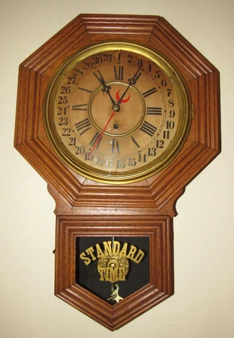 Antique Gilbert No. 3027 Calendar Timepiece Regulator Wall Clock 8-Day Cover