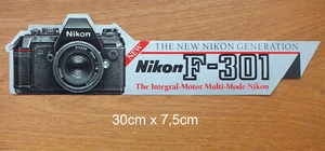 Alter Sticker Aufkleber Nikon F-301 Kamera Spiegelreflexkamera 80er Jahre RARE - Picture 1 of 1