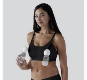 NWT Bravado BASICS Women's SMALL Pumping and Nursing Bra Two in One Design Black - Picture 1 of 5