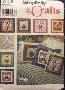 Simplicity Crafts Andrea Tebesceff patrón 7879 16" almohada farsa de temporada sin cortar - Imagen 1 de 2