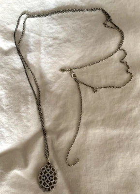 Auténtico Pandora Plata Brillante Encaje Colgante Collar 390358CZ-90 35.4" NUEVO Foto 1 de 4