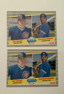 1989 FLEER BASEBALL Joe Girardi x 2 Rookie Card Lot#644 Cubs Yankees - Picture 1 of 2
