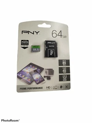 PNY - 64GB microSDXC UHS-I Memory Card - Image 1 of 2