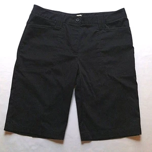 Slazenger Black Women's Long Golf Bermuda Shorts Inseam 11 Inch Size 6 - Picture 1 of 10