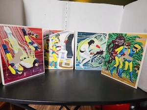 Vintage Set 4 1967 Hanna Barbera Space Ghost Jan jace Blip Puzzles & Box - Imagen 1 de 11