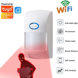 WiFi Motion Sensor Alarm Smart PIR Motion Detector Alert w/Tuya App Home Securit - Picture 1 of 12