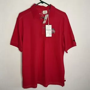 NWT Tommy Bahama Ohio State Buckeyes Short Sleeve Polo Shirt Men Size SP Red - Picture 1 of 10