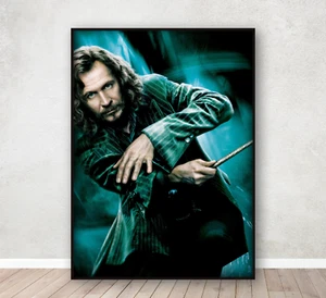 Póster de arte de pared Sirio estampado negro Harry Potter mundo mágico enmarcado A4 - Imagen 1 de 3