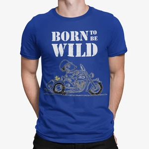 Peanuts Snoopy Sketch Born Wild Woodstock Riding Bike Official Herren T-Shirt - Bild 1 von 11