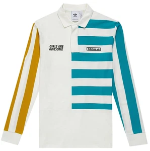 adidas Originals X Girls Are Awesome Long Sleeve Polo Shirt Mens Size 2XL - Picture 1 of 5