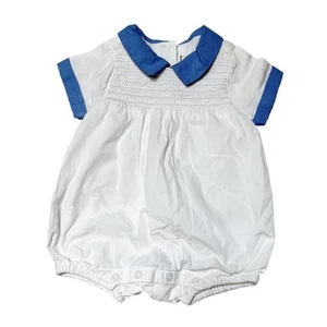Janie And Jack Smocked Romper Size 0-3m - Picture 1 of 4