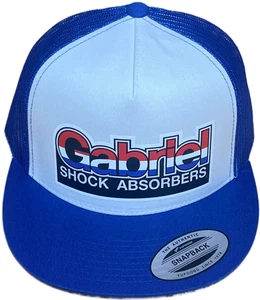 GABRIEL SHOCK ABSORBERS White/Royal Flat Brim Trucker Hat - Picture 1 of 1