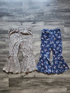 Bailey's Blossoms Boutique Patterned Bell Bottom Pants - Picture 1 of 4