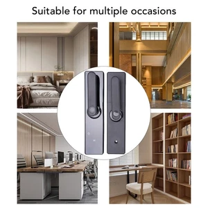 Keyless Door Entry Electronic Handle Lock App Control Fingerprint Keypad Door - Picture 1 of 12