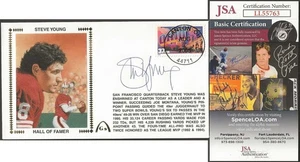 Steve Young JSA Signed Hall Of Fame HOF Gateway Stamp Cachet San Francisco 49ers - Bild 1 von 4