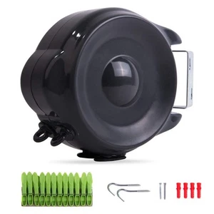 Retractable Clothesline Outdoor Indoor Laundry Line - 99 FT Double Lines Heav... - Picture 1 of 6