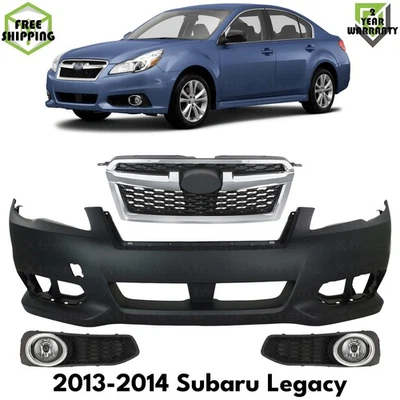 Front Bumper Cover Primed Plastic & Grille Assembly For 2013-2014 Subaru Legacy Foto 1 de 4
