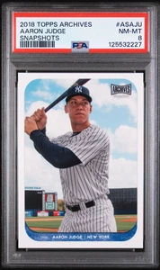 2018 Topps Archives istantanee Aaron Judge #AS-AJU PSA 8 - Foto 1 di 2
