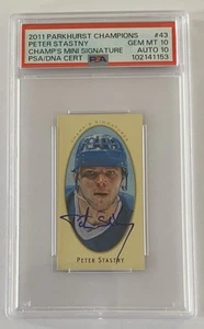 Peter STASTNY 2011-12 Parkhurst Champions Mini Signature Graded PSA 10 Auto 10 - Bild 1 von 3