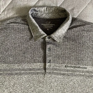 Vineyard Vine Performance Poloshirt Herren XL schwarz grau Golf Freizeit Poly Stretch - Bild 1 von 9