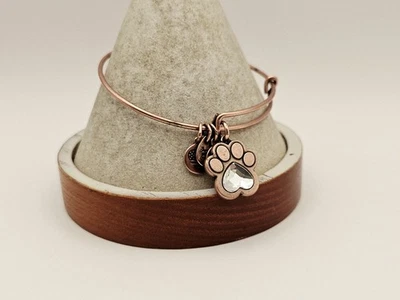 Pulsera ALEX ANI "Paw Print" Cristal Austriaco Oro Rosa Tono Cobre 🌹 Foto 1 de 4