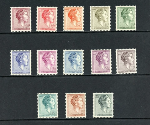 Q596   Luxembourg   1960/4   Grand Duchess Charlotte   13v.   MNH Cover