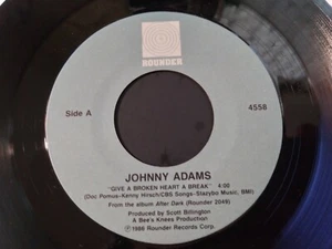 Johnny Adams Give A Broken Heart A Break VG++ Original 45RPM Rounder Record 1986 - Picture 1 of 2
