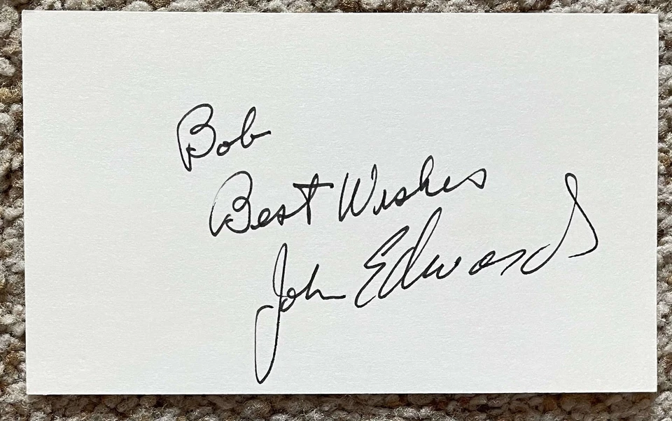 约翰尼·爱德华兹个性化签名卡-红人太空人队首次亮相 1961 — 第 1/1 张图片