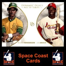 2018 Topps On-Demand Dynamic Duals Rickey Henderson / Lou Brock PR700 #HOF4