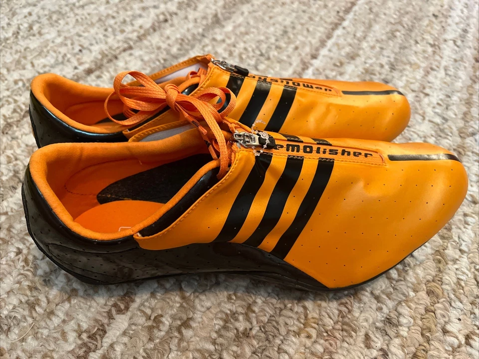 ADIDAS 2007 ADIDISTAR TACOS DEMOLIDORES 12,5 EE. UU. NARANJA CREMALLERA METAL 114510 Foto 1 de 4