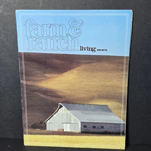 VINTAGE Farm & Ranch Living Magazine April May 1982 Barn Field Of Grain Harvest - Imagen 1 de 12