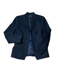 J. Crew 365 Blazer Women 4 Black Going Out Classic Fitted Open Career Jacket - Picture 1 of 10
