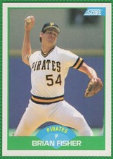 Brian Fisher - 1989 Score #24 - Pittsburgh Pirates Baseball Card