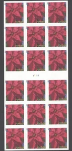 2013 US Scott #4821a 4821 Poinsettia ATM Booklet of 18 MNH - Picture 1 of 2