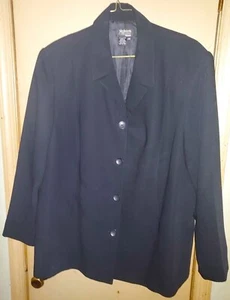 Style & Company Black Button Up Blazer Jacket Size 24 - Picture 1 of 3