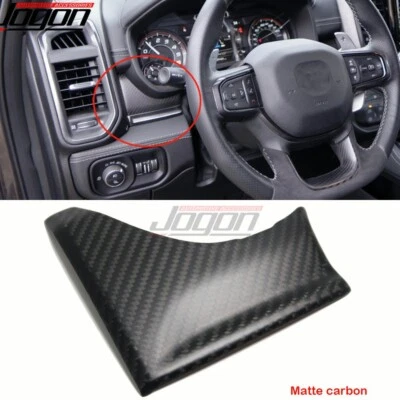 Panel de tablero de consola lateral de carbono mate para Ram 1500 TRX Rebel Off-Road 19 2020-23 Foto 1 de 4